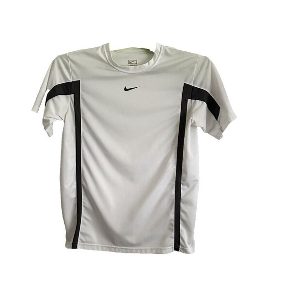 Women's Nike Performance Center Swoosh T Shirt XL White Grey Vent Short Sleeve - Picture 2 of 8